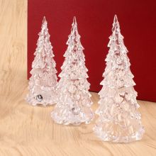 LED Light Acrylic Mini Artificial Christmas Trees