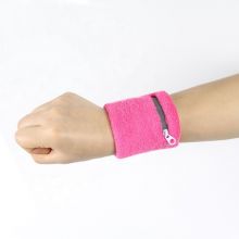 Zipper Pocket Terry Cloth Wristbands