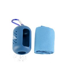 Portable Microfiber Cooling Towel With Silicone Case