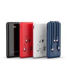 10000 mAh Power Bank With 4 Cables