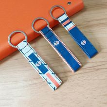 Sublimation Keychains Blank,PU Leather Heat Transfer Keychain loop Keyring