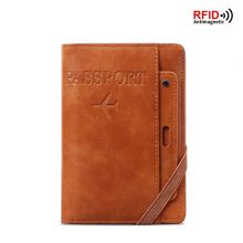 PU Leather Passport Holder with Vaccine Card Slot