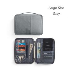 Zipper Travel Document Organizer, Family Passport Holder, Portable & Foldable Case for Cards, Boarding Pass, ID, Money, Tickets