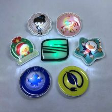 Acrylic LED Flashing Body Light Safety Lapel Pins for Kids and Adults