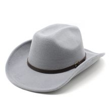 Western Cowboy Retro Wool Blend Wide Brim Fedora Hat