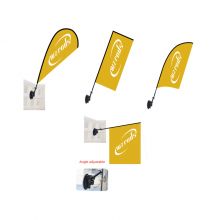 Advertising Mini Car Window Teardrop Flag Double Sided Indoor & Outdoor Commercial Banners Flags (Include Flagpole & Suction Cup)