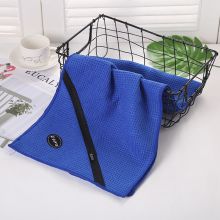 Triangle Zipper Pocket Waffle Pattern Golf Towel 