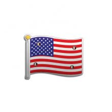 USA LED Light Up Flashing Flag Pins Brooches Badge 