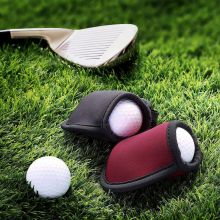 Neoprene Outer+Cotton Liner Golf Ball Cleaner Pouch With Hook Easy Attached to Your Golf Bag Belt Keep Your Golf Ball Clean
