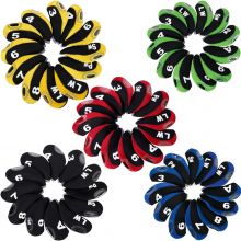 Neoprene Golf Iron Club Head Covers with Transparent Window Headcover Wedge Cover for Golfers