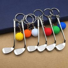 Mini Golf Club and Ball Keychain Pendant Key Ring Gift for Bags or Key or Other Decoration for Sports Lovers Fans Gift Keychains