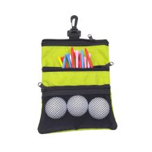 Multi Pockets Golf Ball Bag Zipper Golf Valuables Pouch for Storing Balls, tees, Yardage Books, Mobile Phones, Keys, Cards & Cash