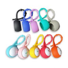 Silicone Golf Ball Holder with Knots, Protection Sleeve Waist Keyring Portable Cover with Knots for Golf Bag Belt