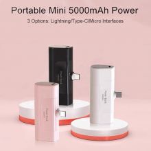 5000mAh Mini Power Bank, Fast Charging Small Power Bank, Mini Portable Battery Pack Compact Phone Charger for Extended Playtime