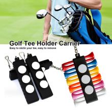Golf Tee Holder With Keychain, 3pcs Ball Markers+12pcs tees, Golf Tee Caddy, Tee Holders Carrier, Easily Attaches to Golf Bags