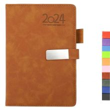 Premium A5 Diary Notebook, Hardcover 2024 Daily Weekly Monthly Planner Notebook, 2024 Agenda Goal Setting & Appointments Planning