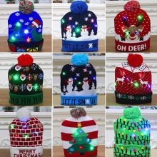 LED Light Up Christmas Beanies Hats for Adults, Unisex Winter Hat Xmas Knitted Beanie Hat, Funny Christmas Gifts Party Supplies