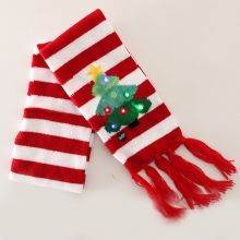 LED Light Up Christmas Scarf Holiday Scarf Warm Knitted Scarf Light Bulb Scarf for Kids Adults Xmas Party