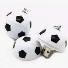 Soccer Shaped 4GB USB Flash Drive With Keyring, Custom Logo Plastic Football Shape Thumb Drive Memory Stick