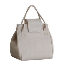 Eco-friendly Picnic Jute Lunch Insulated Cooler Bag for Picnics, Camping, Office Lunches, School, and Outdoor Activities