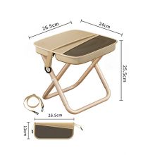 Portable Mini Folding Stool with Carry Bag, Heavy-Duty Oxford Fabric & Steel Frame, Compact Lightweight Camping Seat