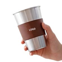 17oz Outdoor Camping Cup With PU Sleeve