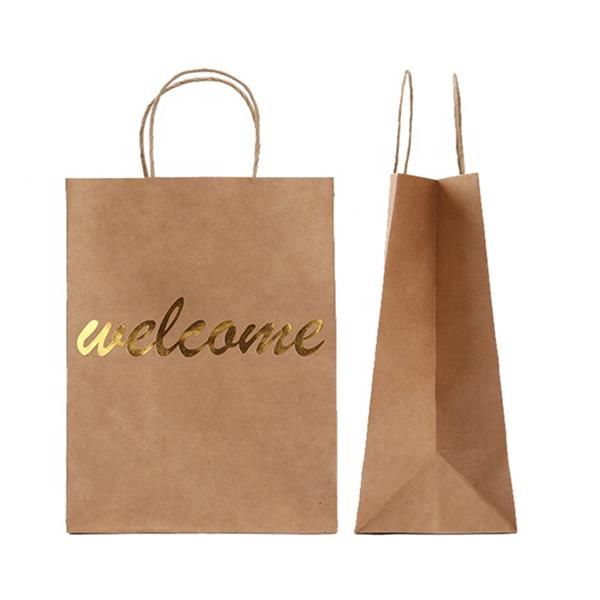 Kraft Paper Shopping Tote Bag With Your Logo