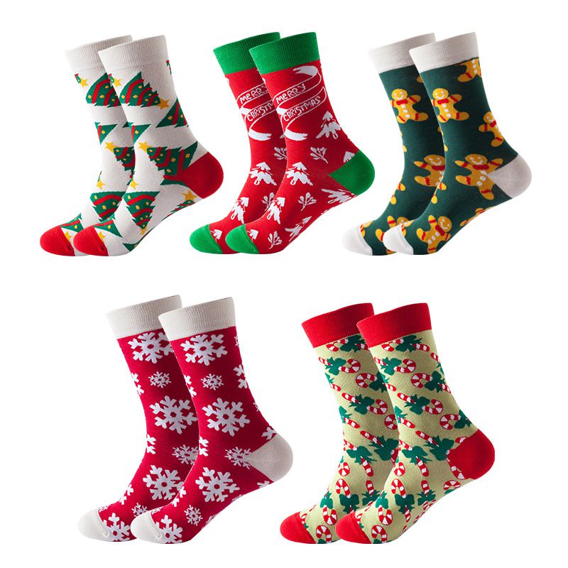 Christmas Holiday Cotton Knit Crew Xmas Socks