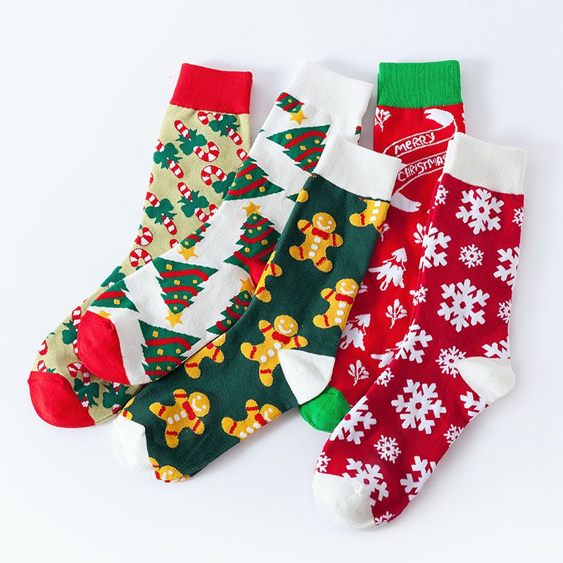 Christmas Holiday Cotton Knit Crew Xmas Socks