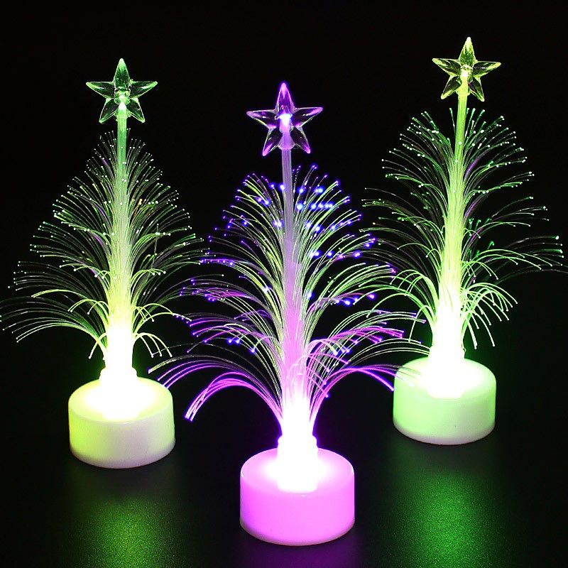 Christmas Color Changing Fiber Optic Led Glowing Tree