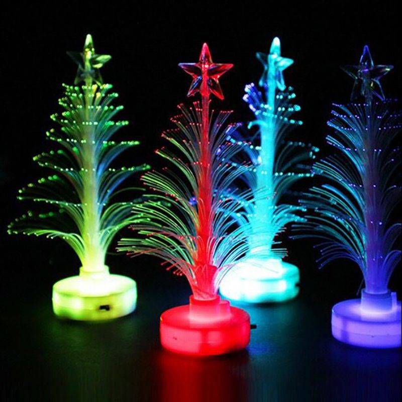 Christmas Color Changing Fiber Optic Led Glowing Tree