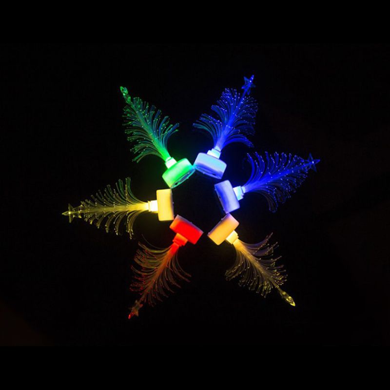 Christmas Color Changing Fiber Optic Led Glowing Tree