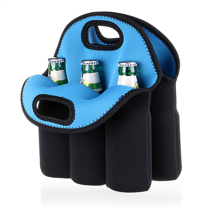 6 Pack Insulated Neoprene Bottle Can Carrier Tote