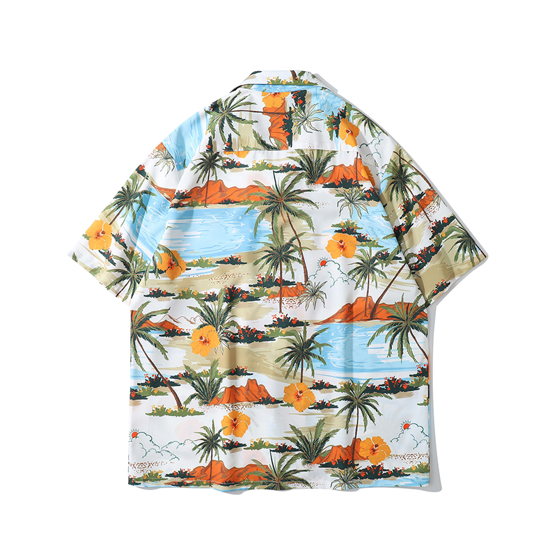 Unisex Printed Hawaiian Camp Shirt