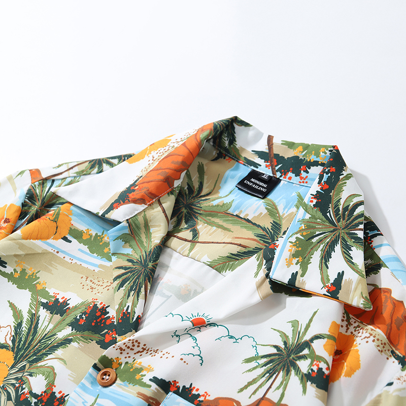 Unisex Printed Hawaiian Camp Shirt