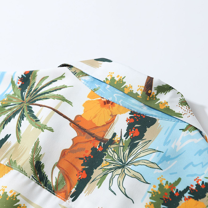 Unisex Printed Hawaiian Camp Shirt