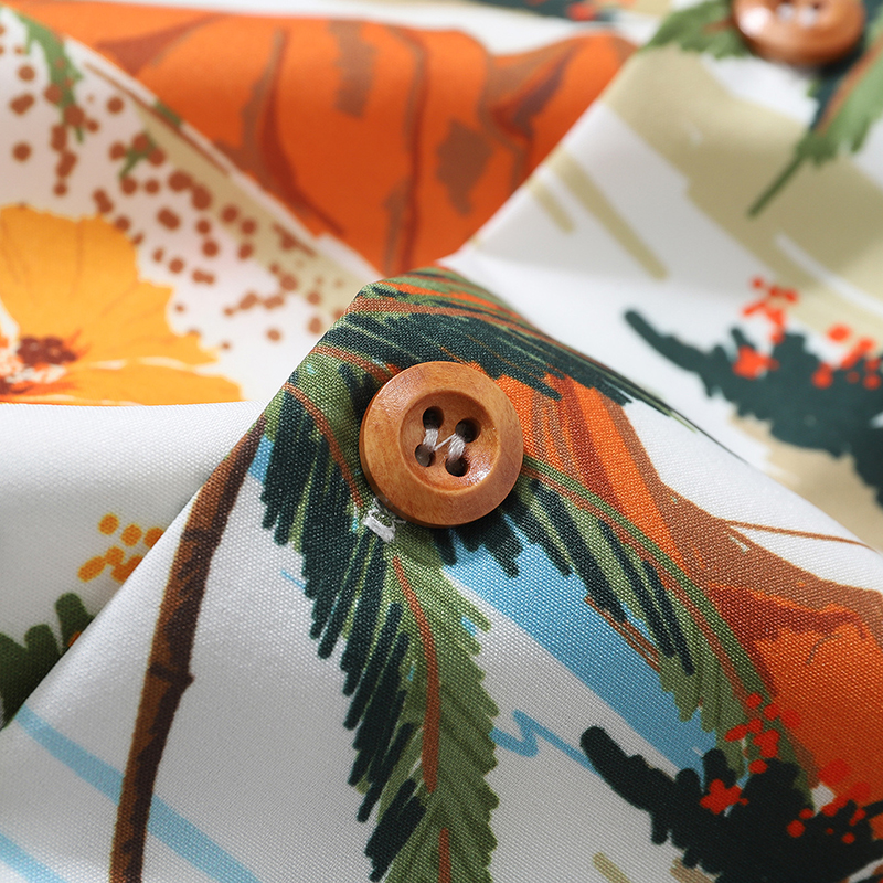 Unisex Printed Hawaiian Camp Shirt