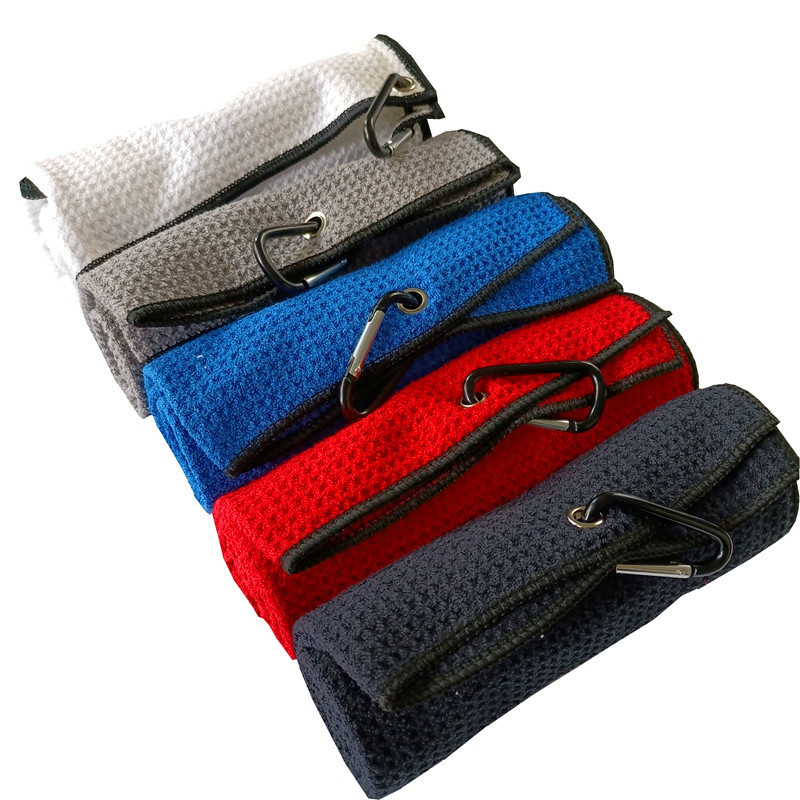 Waffle Pattern Tri-fold Golf Towel