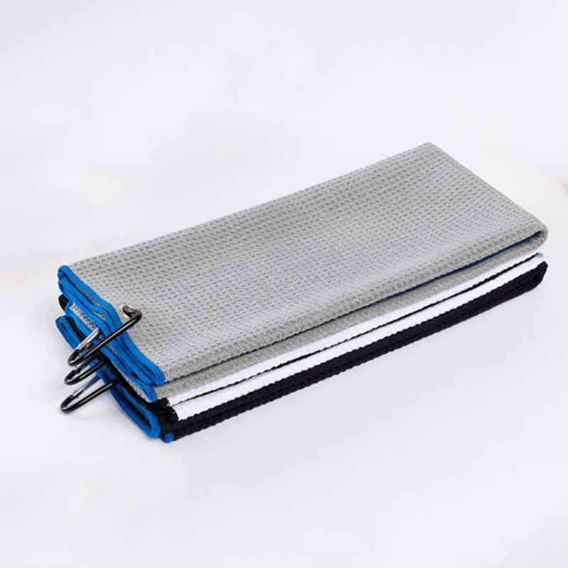 Waffle Pattern Tri-fold Golf Towel