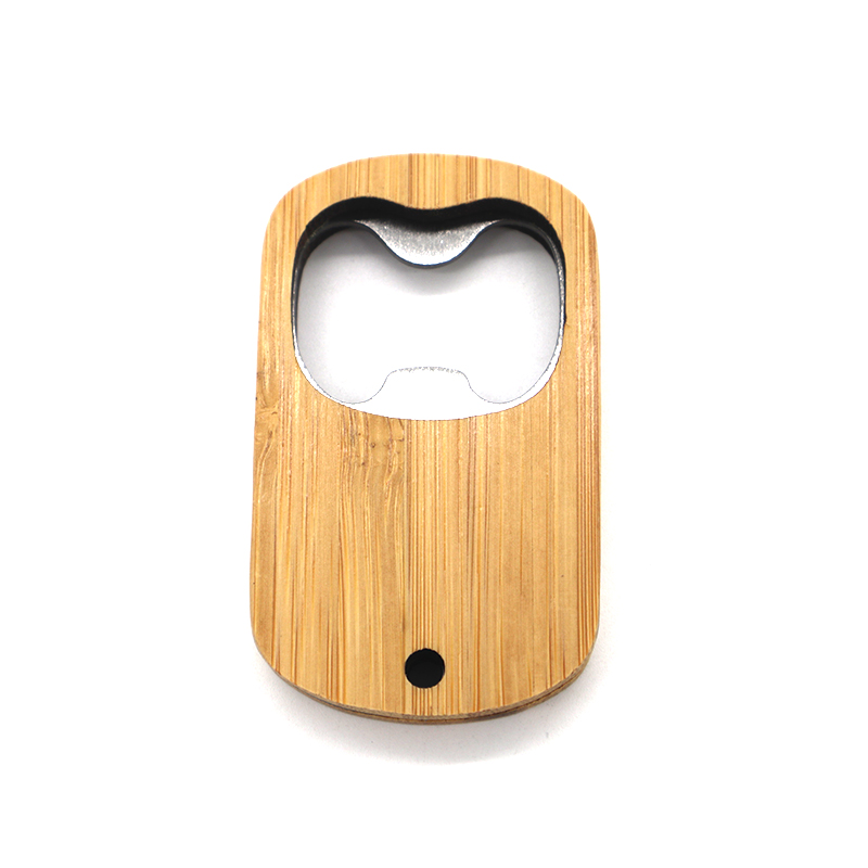 Bamboo Bottle Opener Keychain