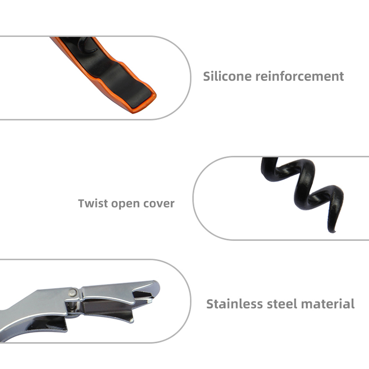 Multi-functional Metal Corkscrew Wine Bottle Opener