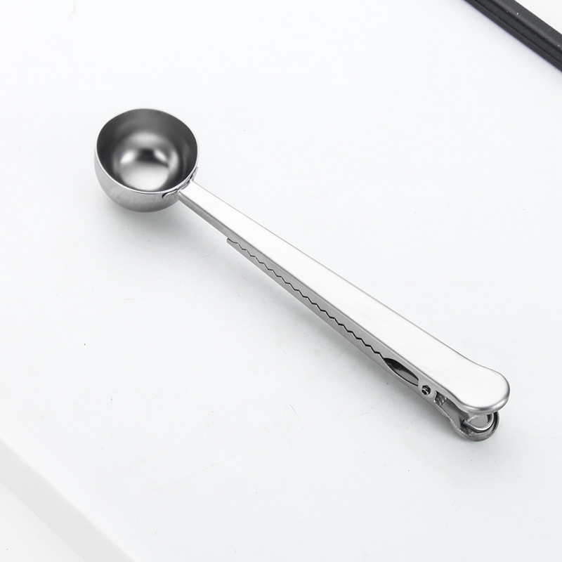 Multi Function Stainless Steel Coffee Spoon and Clip