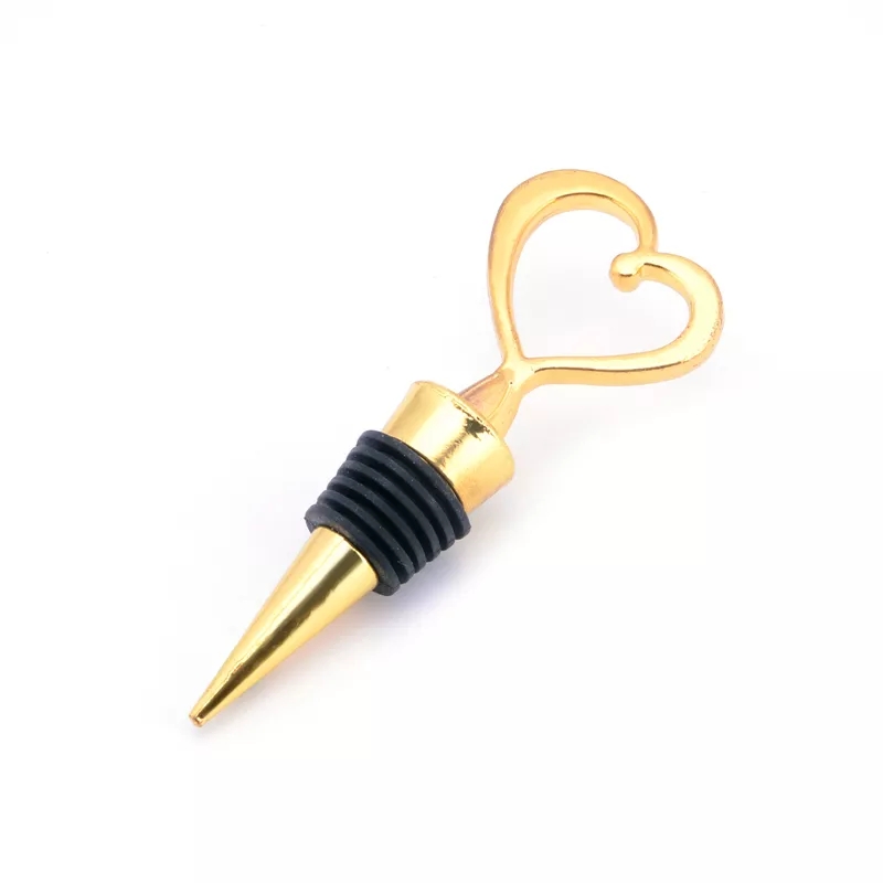 Metal Decorative Heart Copper Wine Stopper