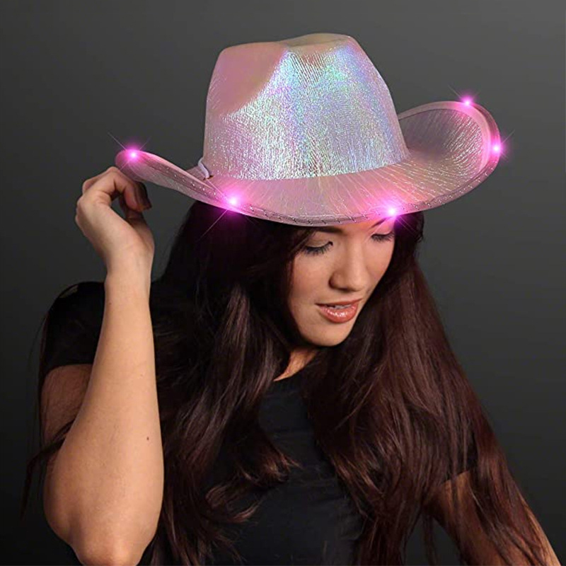Halloween Party Cosplay LED Cowboy Hats