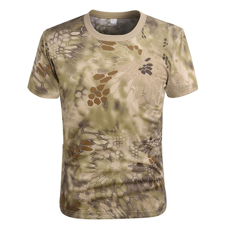 Outdoor Crew Neck Camouflage T-Shirt