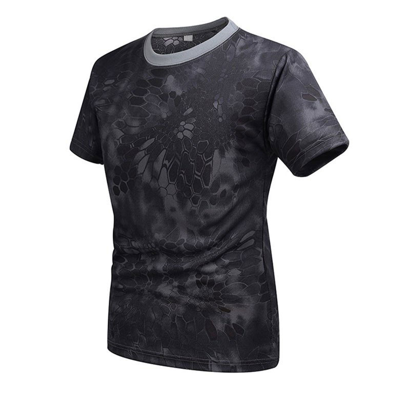 Outdoor Crew Neck Camouflage T-Shirt