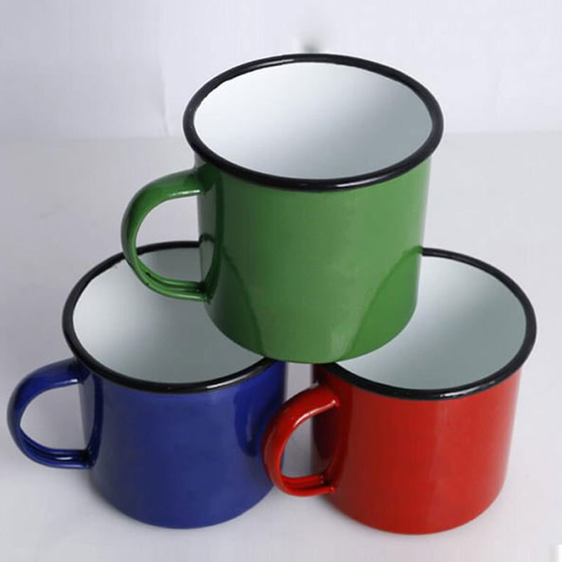 Custom Logo Enamelware Camping Coffee Mugs