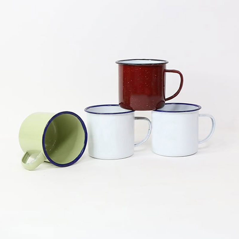 Custom Logo Enamelware Camping Coffee Mugs