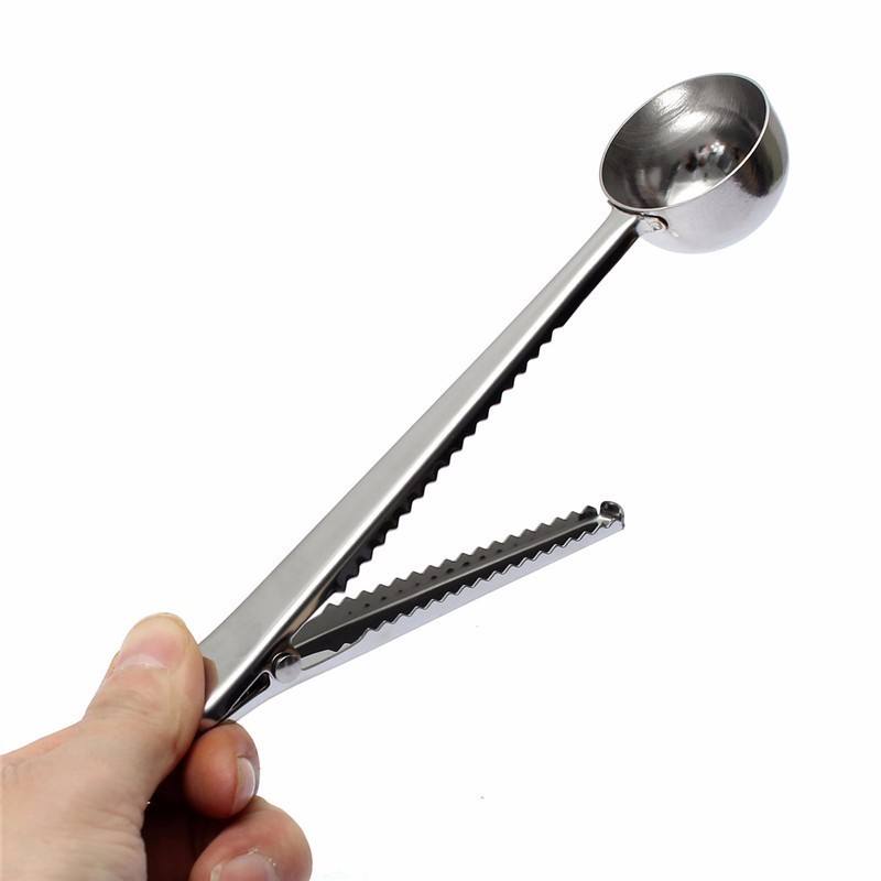 Multi Function Stainless Steel Coffee Spoon and Clip
