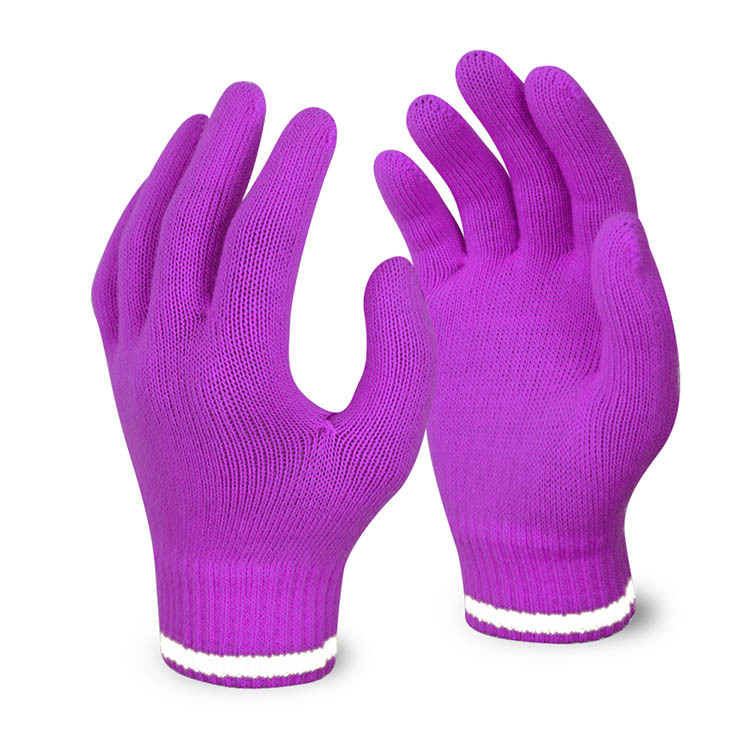 Fluorescence Bright Silk Knitted Gloves